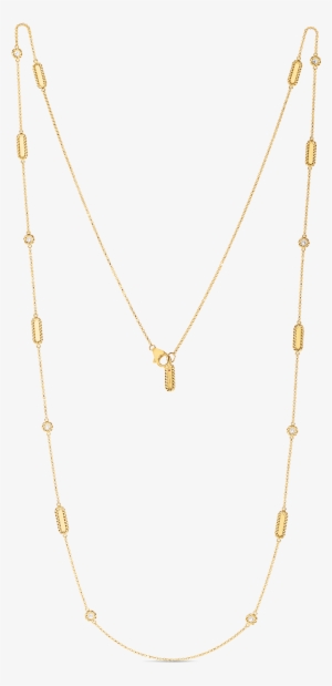 New Barocco Necklace With Alternating Diamond Stations - Necklace