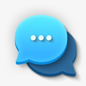 Sms Transparent - Blue Text Message Icon