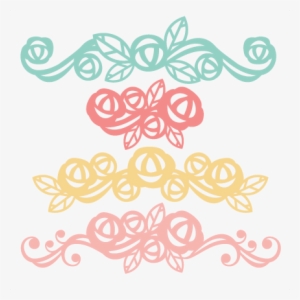 Flower Flourishes Svg Sbook Cut File Cute Clipart Files - Flower Svg File Free