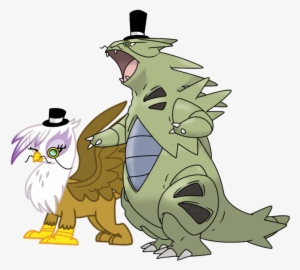 Drlonepony, Gilda, Griffon, Hat, Monocle, Pokémon, - Pokémon Tyranitar