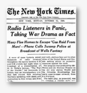 Documentation Has Already Been Provided In Many Scholarly - War Of The Worlds Radio Broadcast