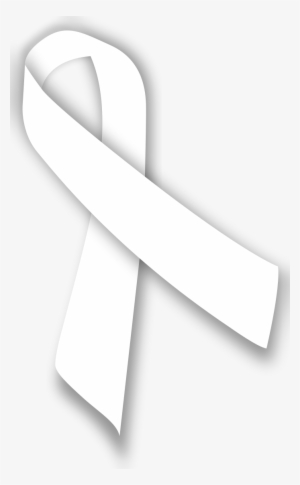 Lung Cancer Ribbon - White Cancer Ribbon Png