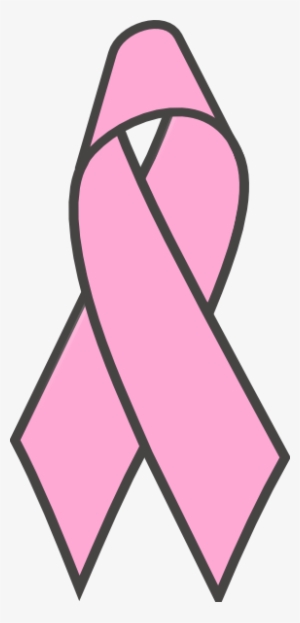 Cancer - Pink Ribbon With Black Outline
