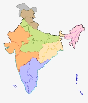 India Colour - Mumbai Ahmedabad Pune Map