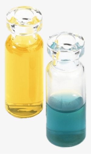 Two Vials Filled With Coloured Liquid - Liquid