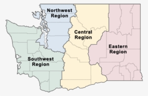 State Map Showing Ecology's Four Regions With Links - Washington Department Of Ecology Regions