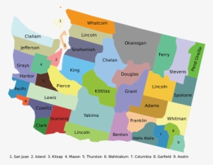 Map Of Washington State - Washington State County Map Vector