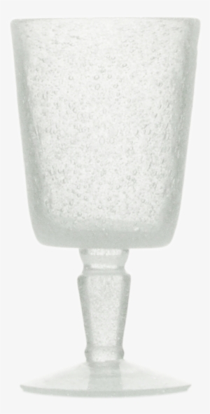 goblet white transparent - memento bicchiere di vetro