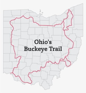 Hiking Trails - Ohio White Black Shower Curtain