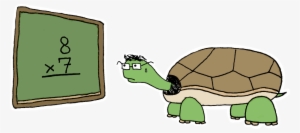 A Cartoon Of A Turtle Nervously Trying To Figure Out - Cartoon