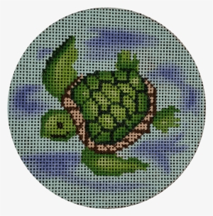Green Turtle - Cross-stitch