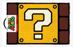 Super Mario Doormat Question Mark Block 40 X 60 Cm - Door Mat Super Mario