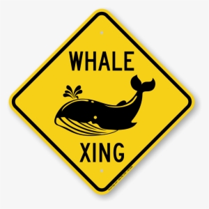 Whale Xing Animal Crossing Sign - Duck Crossing Sign