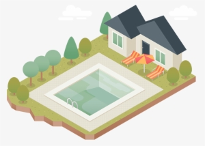At Two Men & A Vacuum, We Know What An Honor It Is - House With Pool Vector