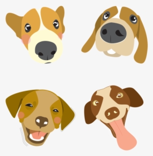 Dog,illustration,pet,big Head Dog,color,q Version,laugh - Dog Illustration Png