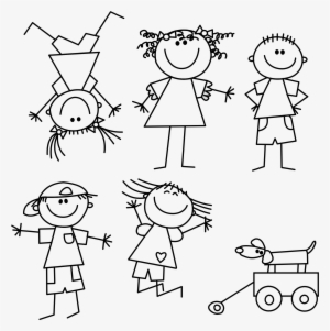 Vector Library Action Drawing Kid - Kids Outline Clipart