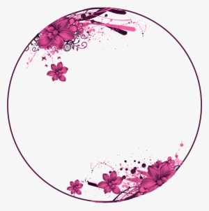 Flowers, Pink, Circle Frame Wallpaper Quotes, Blank