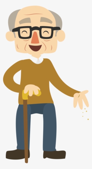 Grandpa Png File - Happy Old Man Cartoon Transparent PNG - 650x1198