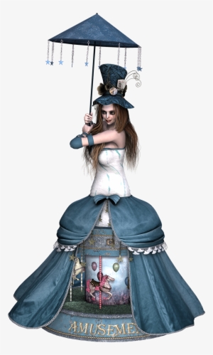 Girl Dress Steampunk - Steampunk Clockwork Gothic Girl Poster Print A4 Version