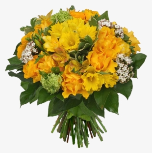 Yellow Roses And Orange Carnations