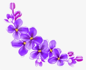 Hand Painted Delicate Purple Flower Png Transparent - Flowers Png Free
