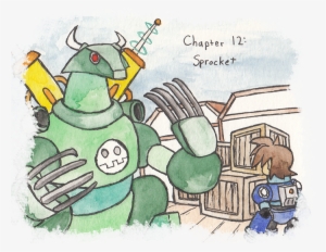 Chapter Image Depicts Mega Man Volnutt Facing Off Against - Cartoon