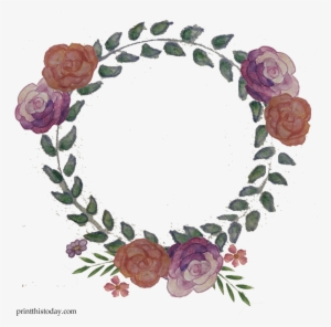 Free Handmade Watercolor Floral Wreath - Watercolor Painting