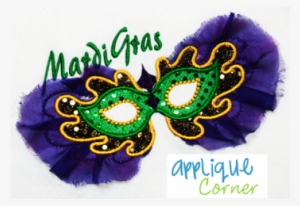 Mardigras Mask Mg Applique Design - Shameock Applique Shirt -- Personalized With Name