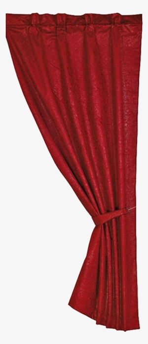 Ws4001 Cheyenne Red Curtain Western Style Bedding - Window Valance
