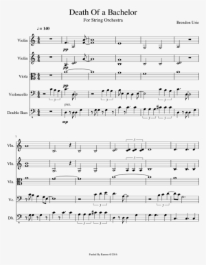 Death Of A Bachelor Sheet Music Composed By Brendon - Death Of A Bachelor Violin