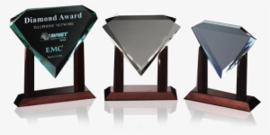 Acrylic Awards - Jade Green Diamond Award (8"x9"x3") Quantity(1)