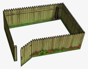 Wooden Fences - Fence Paper Model