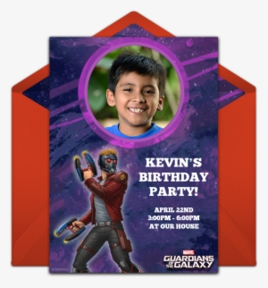 Gotg Star-lord Photo Online Invitation - Punchbowl.com