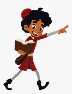 Marco Polo Holding A Book Cartoon - Abenteuer Des Jungen Marco Polo