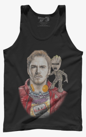 Inked Star Lord And Baby Groot - Inked Star Lord And Baby Groot - Ct2 - Premium Mens
