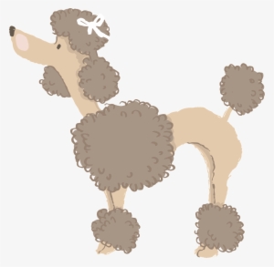 Hand Painted Pet Poodle Free Buckle Dog Vector Image - Dog