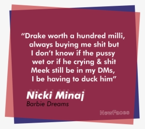 Nicki Minaj Disses Drake, Meek Mill More On - Goldsmiths University
