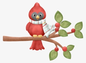 Clipart Baby Cardinal - Christmas Day