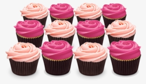 detail photo of pink roses - rose cup cake png