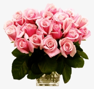 Pink Roses Transparent Vase Bouquet Gallery Yopriceville - Pink Roses Vase Png
