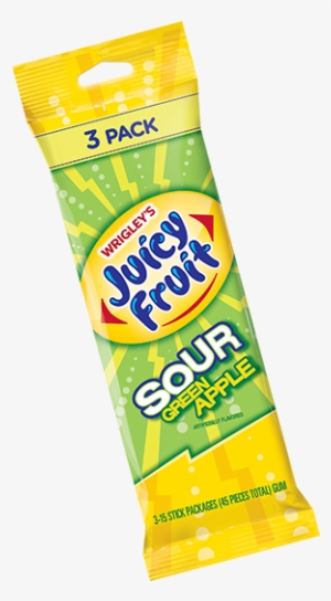 Wrigley Juicy Fruit Sour Green Apple Gum 3 Pack