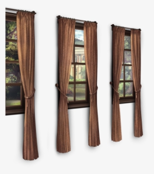 Windows With Curtains - Curtains Png