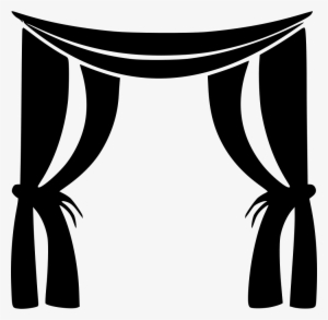 Curtains Comments - Black And White Curtain Clipart