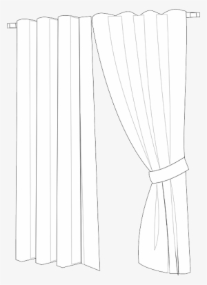 Furniture, Curtain, Curtains - Curtain Outline