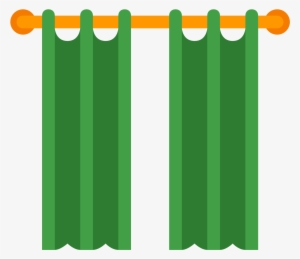 The Icon Shows A Set Of Two Tall Curtains That Are - Шторы Иконка Флэт