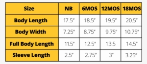 View Size Chart - Number