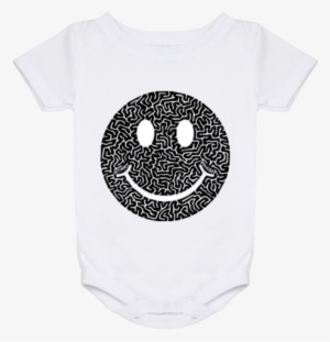 Smiley Face Baby Onesie 24 Month - Crescent