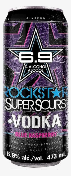 Rockstar Supersours Blue Raspberry - Rockstar Supersours Green Apple Energy Drink