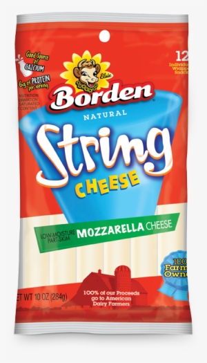 Mozzarella String Cheese - Borden Mozzarella Part Skim Cheese Sliced