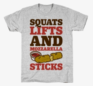 Squats Lifts And Mozzarella Sticks - Hiking T Shirt
